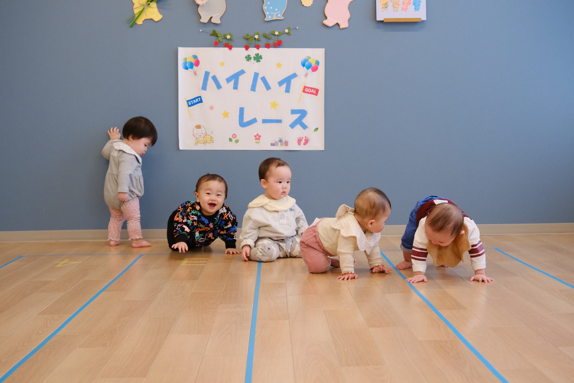 第一回ハイハイレースで盛り上がりました